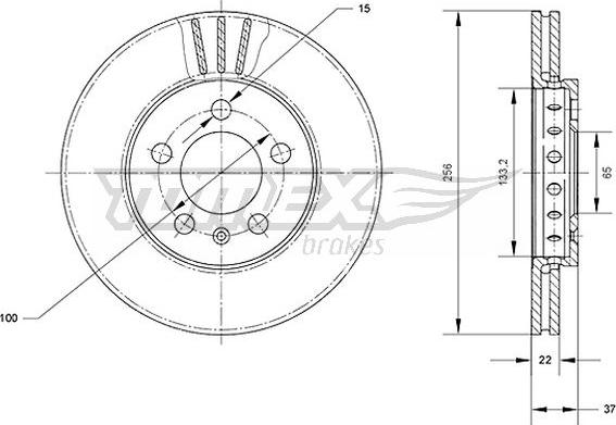 TOMEX brakes TX 70-03 - Тормозной диск autospares.lv