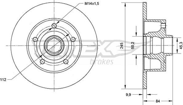 TOMEX brakes TX 70-12 - Тормозной диск autospares.lv