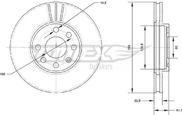 TOMEX brakes TX 70-17 - Тормозной диск autospares.lv