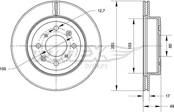 TOMEX brakes TX 70-84 - Тормозной диск autospares.lv