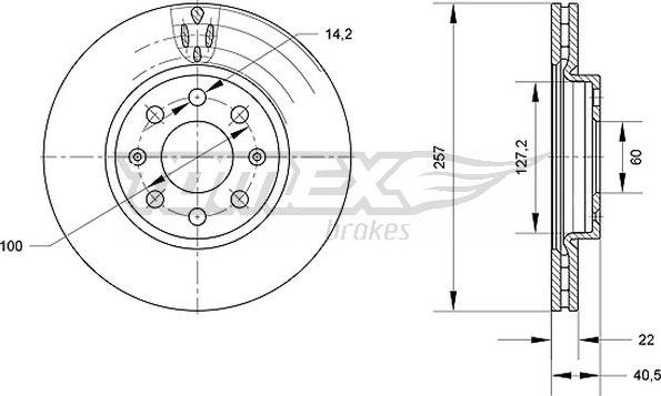 TOMEX brakes TX 70-85 - Тормозной диск autospares.lv