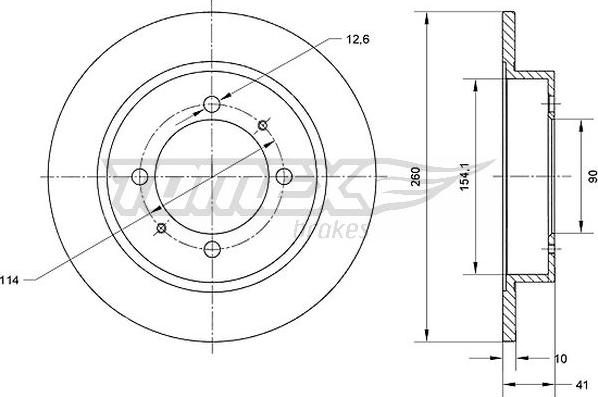 TOMEX brakes TX 70-82 - Тормозной диск autospares.lv