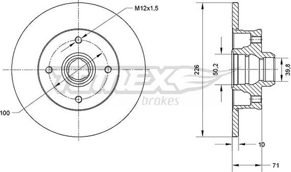 TOMEX brakes TX 70-71 - Тормозной диск autospares.lv