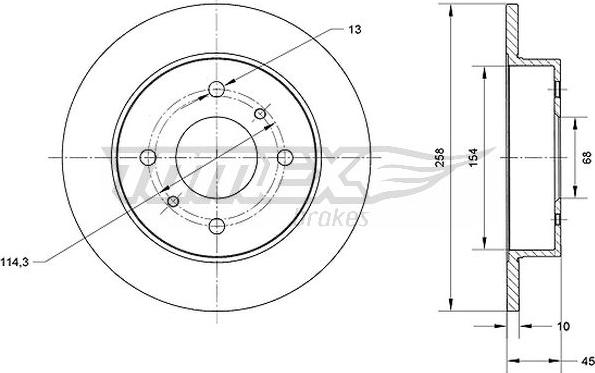 TOMEX brakes TX 70-77 - Тормозной диск autospares.lv