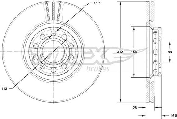 TOMEX brakes TX 71-97 - Тормозной диск autospares.lv