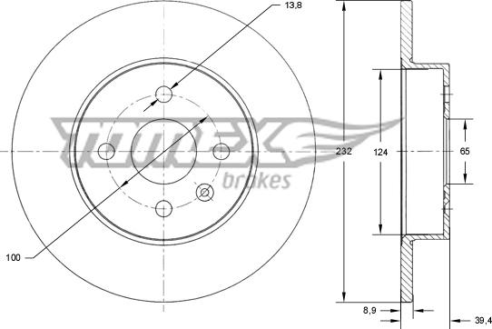 TOMEX brakes TX 71-63 - Тормозной диск autospares.lv