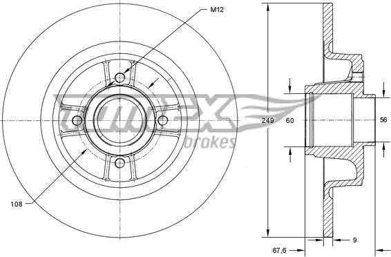 TOMEX brakes TX 71-811 - Тормозной диск autospares.lv