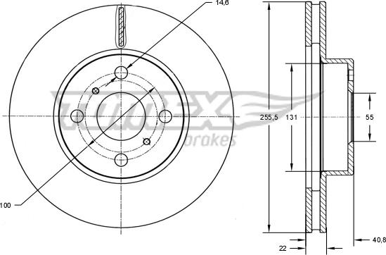 TOMEX brakes TX 71-32 - Тормозной диск autospares.lv