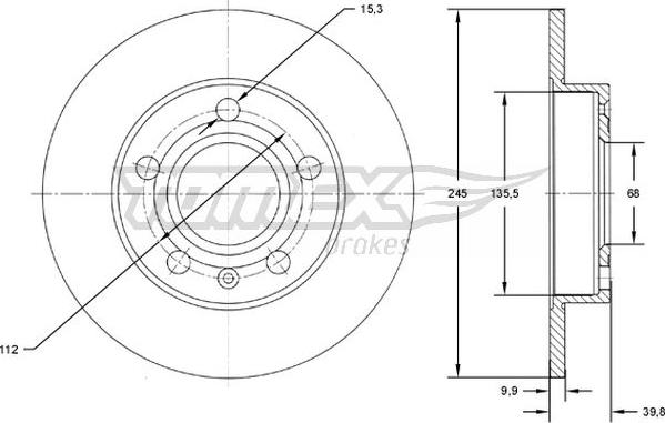 TOMEX brakes TX 71-71 - Тормозной диск autospares.lv