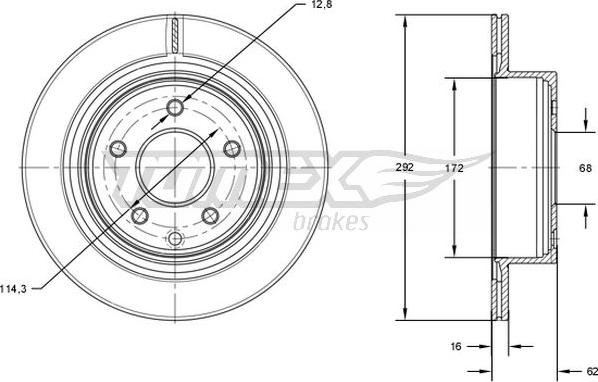 TOMEX brakes TX 71-72 - Тормозной диск autospares.lv