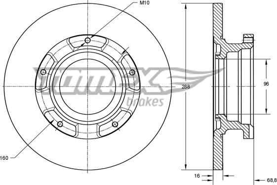 TOMEX brakes TX 73-93 - Тормозной диск autospares.lv