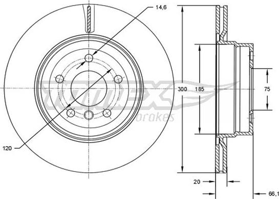 TOMEX brakes TX 73-00 - Тормозной диск autospares.lv