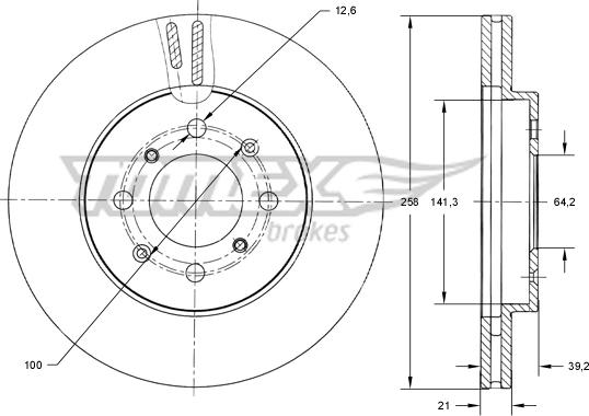 TOMEX brakes TX 73-81 - Тормозной диск autospares.lv