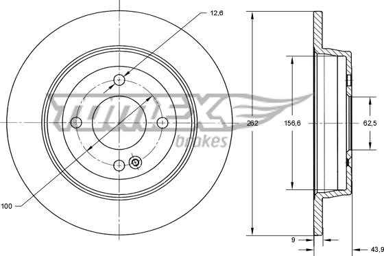 TOMEX brakes TX 73-35 - Тормозной диск autospares.lv