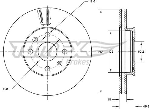 TOMEX brakes TX 73-33 - Тормозной диск autospares.lv