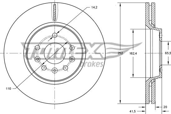 TOMEX brakes TX 73-79 - Тормозной диск autospares.lv