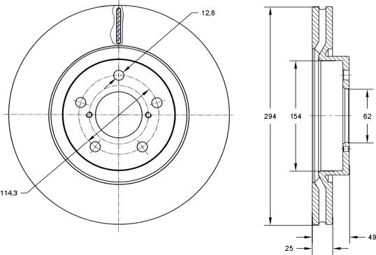 TOMEX brakes TX 72-96 - Тормозной диск autospares.lv