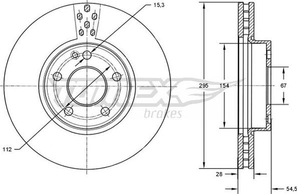 TOMEX brakes TX 72-91 - Тормозной диск autospares.lv