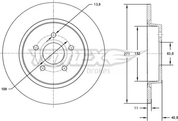 TOMEX brakes TX 72-98 - Тормозной диск autospares.lv