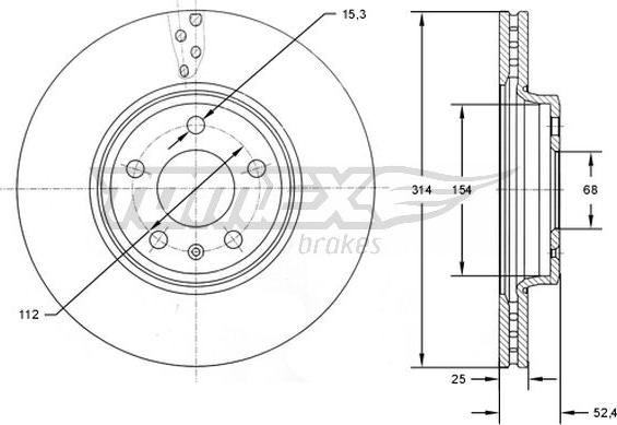 TOMEX brakes TX 72-48 - Тормозной диск autospares.lv