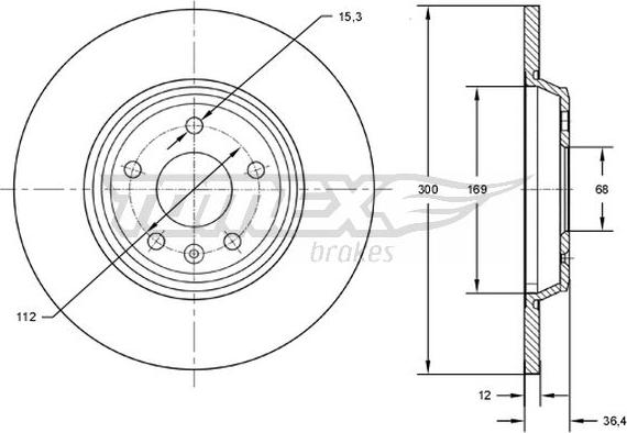 TOMEX brakes TX 72-50 - Тормозной диск autospares.lv