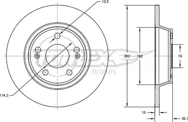 TOMEX brakes TX 72-58 - Тормозной диск autospares.lv