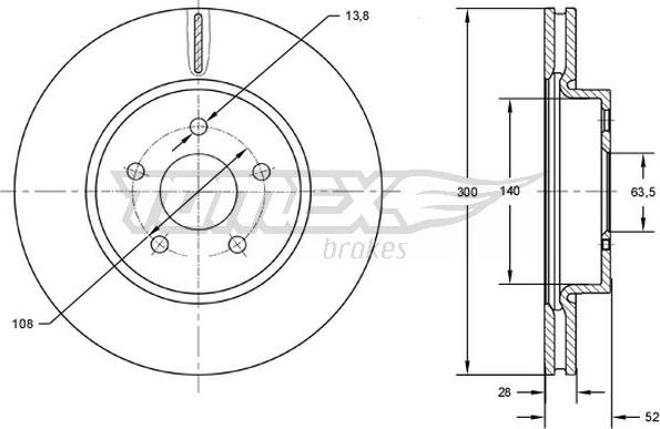 TOMEX brakes TX 72-80 - Тормозной диск autospares.lv