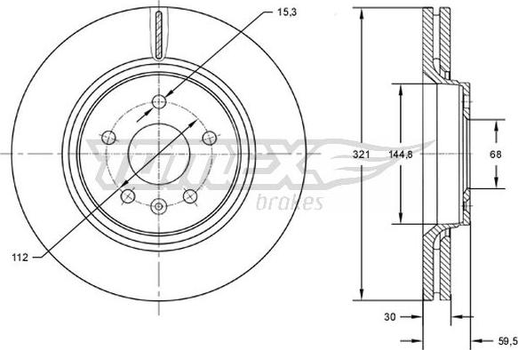 TOMEX brakes TX 72-81 - Тормозной диск autospares.lv