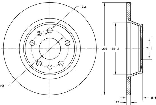 TOMEX brakes TX 72-33 - Тормозной диск autospares.lv