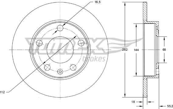 TOMEX brakes TX 72-26 - Тормозной диск autospares.lv