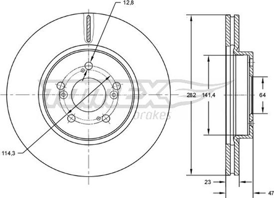 TOMEX brakes TX 72-71 - Тормозной диск autospares.lv