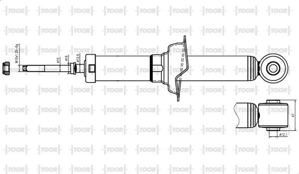 TOOR SG59400 - Амортизатор autospares.lv