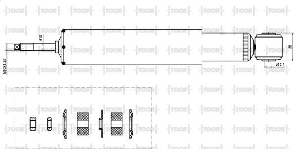 TOOR SG54000 - Амортизатор autospares.lv