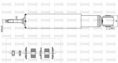 TOOR SG54010 - Амортизатор autospares.lv