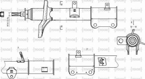 TOOR SG54331 - Амортизатор autospares.lv