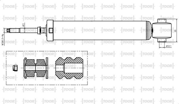 TOOR SG58580 - Амортизатор autospares.lv