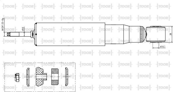 TOOR SG53690 - Амортизатор autospares.lv