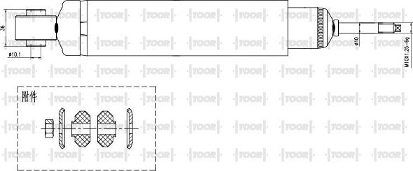 TOOR SG53650 - Амортизатор autospares.lv