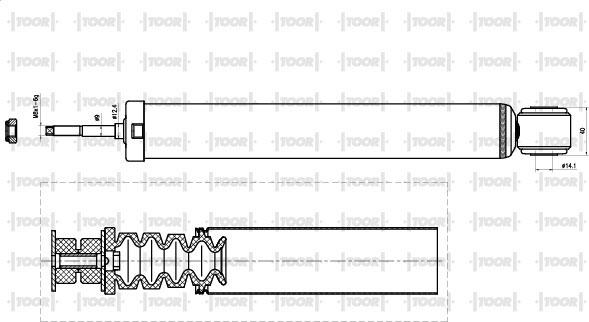 TOOR SG53800 - Амортизатор autospares.lv