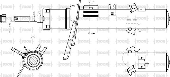 TOOR SG19610 - Амортизатор autospares.lv