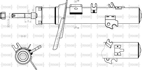 TOOR SG19611 - Амортизатор autospares.lv