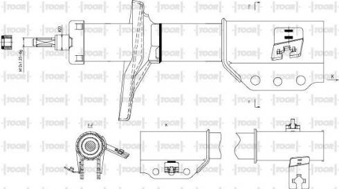 TOOR SG14090 - Амортизатор autospares.lv