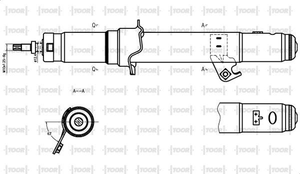 TOOR SG14021 - Амортизатор autospares.lv