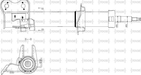 TOOR SG14340 - Амортизатор autospares.lv