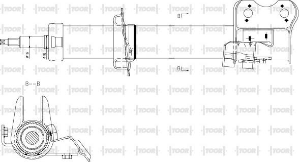 TOOR SG14341 - Амортизатор autospares.lv