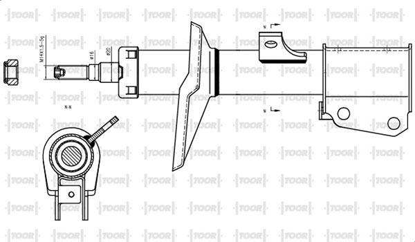 TOOR SG14350 - Амортизатор autospares.lv