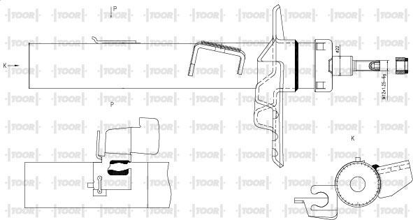 TOOR SG14380 - Амортизатор autospares.lv