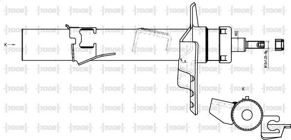 TOOR SG14381 - Амортизатор autospares.lv