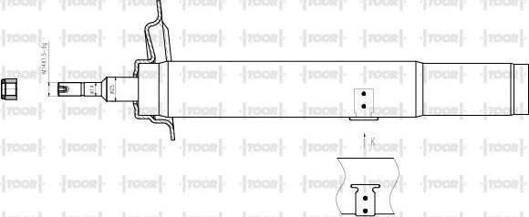 TOOR SG14320 - Амортизатор autospares.lv