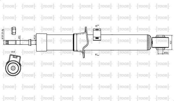 TOOR SG15460 - Амортизатор autospares.lv